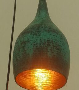 Hängelampe schmal (Petrolfarbig)