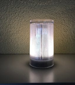 Tischlampen Djobie Plisee Glitter